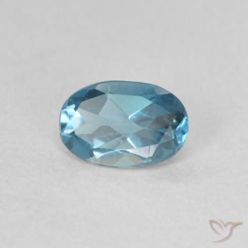 9,17 ctw natürlicher London Blau Topas, Oval, VVS