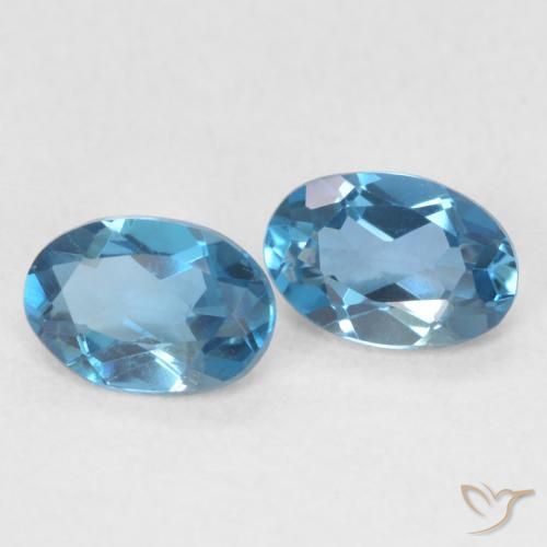 0.98 ct natürliche London Blau Topas-Edelsteine, Oval, VVS-VS