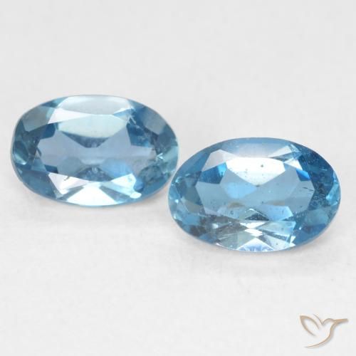 1.06ctw Natürlicher London Blau Topas, Oval, VVS-VS