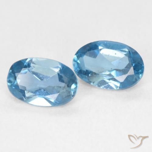 1.06 ct natürliche London Blau Topas-Edelsteine, Oval, VVS-VS