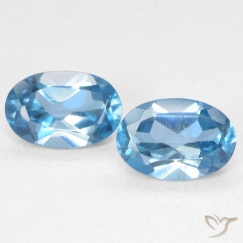 1.16ctw Natürlicher London Blau Topas, Oval, VVS-VS
