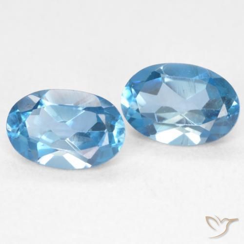 1.16 ct natürliche London Blau Topas-Edelsteine, Oval, VVS-VS