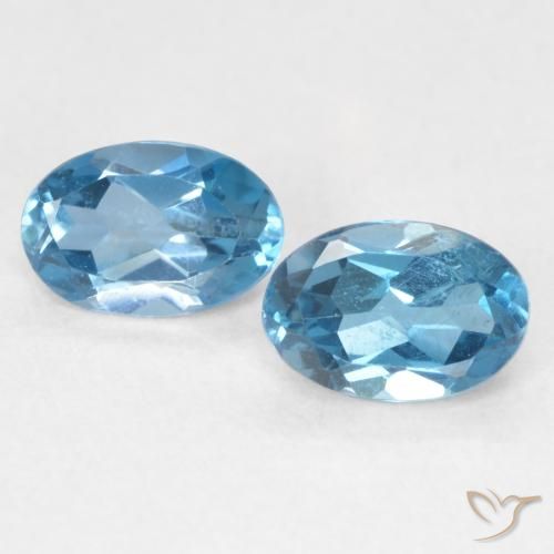 1.14ctw Natürlicher London Blau Topas, Oval, VVS-VS