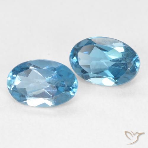 1.14 ct natürliche London Blau Topas-Edelsteine, Oval, VVS-VS