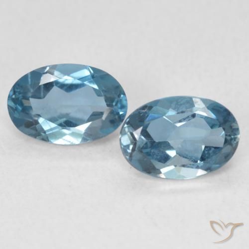 1.15ctw Natürlicher London Blau Topas, Oval, VVS-VS