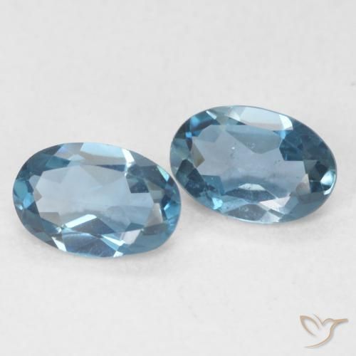 0.92 ct natürliche London Blau Topas-Edelsteine, Oval, VS