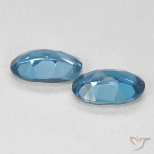 0.92 ct natürliche London Blau Topas-Edelsteine, Oval, VS