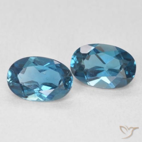 1.14ctw Natürlicher London Blau Topas, Oval, Transparent