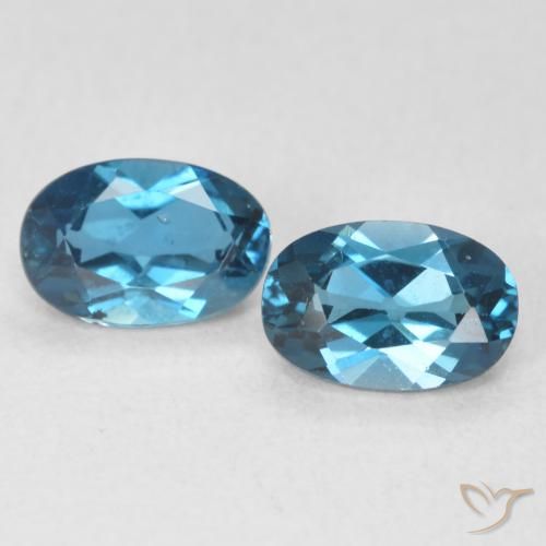 1.14 ct natürliche London Blau Topas-Edelsteine, Oval, Transparent