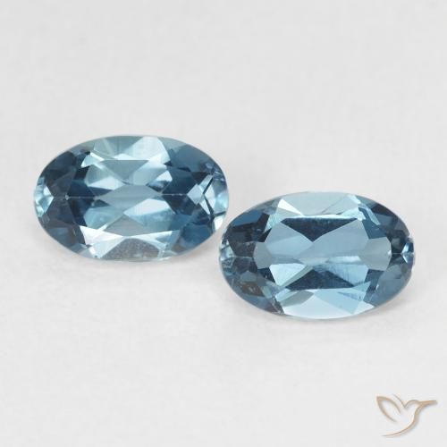 1.22ctw Natürlicher London Blau Topas, Oval, VVS-VS