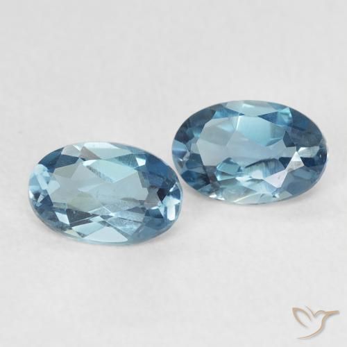 0.95 ct natürliche London Blau Topas-Edelsteine, Oval, VVS-VS