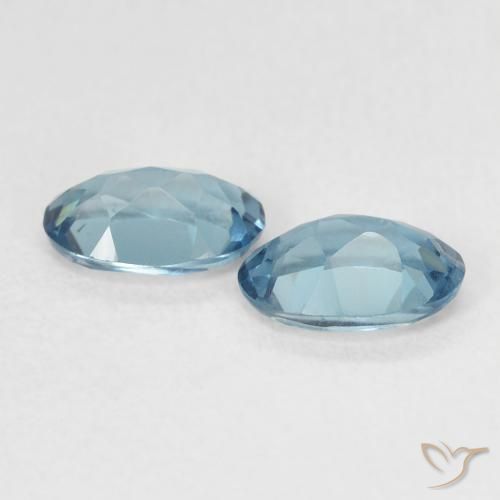 0.95 ct natürliche London Blau Topas-Edelsteine, Oval, VVS-VS
