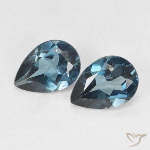 1,51 ct natürliche blauer Topas-Edelsteine, Birnenform, VVS-VS