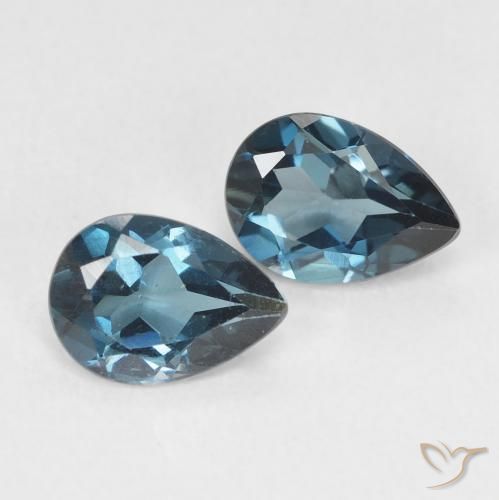 1,51 ct natürliche blauer Topas-Edelsteine, Birnenform, VVS-VS