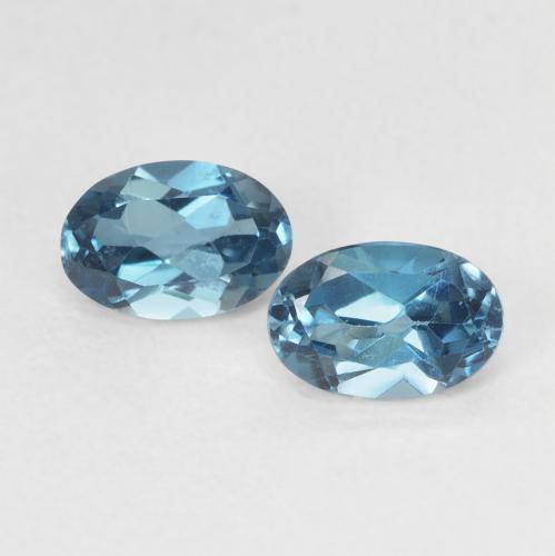 1,31 ct natürliche blauer Topas-Edelsteine, Oval Schliff, VVS-VS