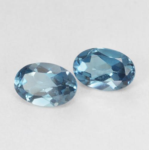 1,31 ct natürliche blauer Topas-Edelsteine, Oval Schliff, VVS-VS