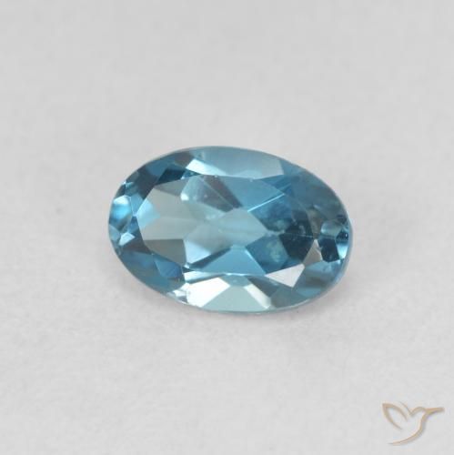 9,17 ctw natürlicher London Blau Topas, Oval, VVS-VS