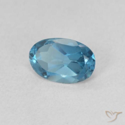 9,17 ctw natürlicher London Blau Topas, Oval, VVS-VS