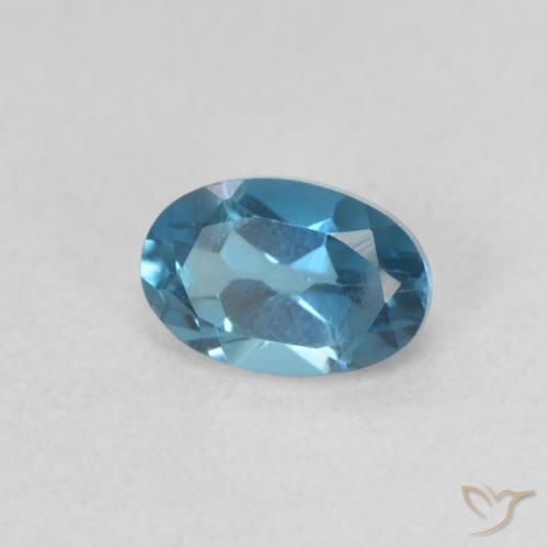 9,17 ctw natürlicher London Blau Topas, Oval, VVS-VS