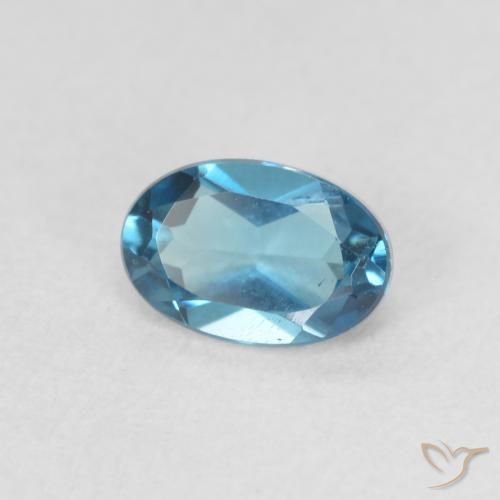 9,17 ctw natürlicher London Blau Topas, Oval, VVS-VS
