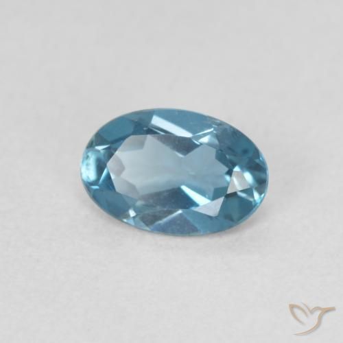 9,17 ctw natürlicher London Blau Topas, Oval, VVS-VS