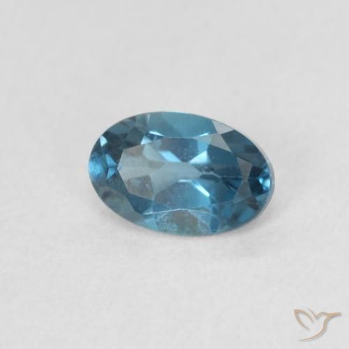 9,17 ctw natürlicher London Blau Topas, Oval, VVS-VS