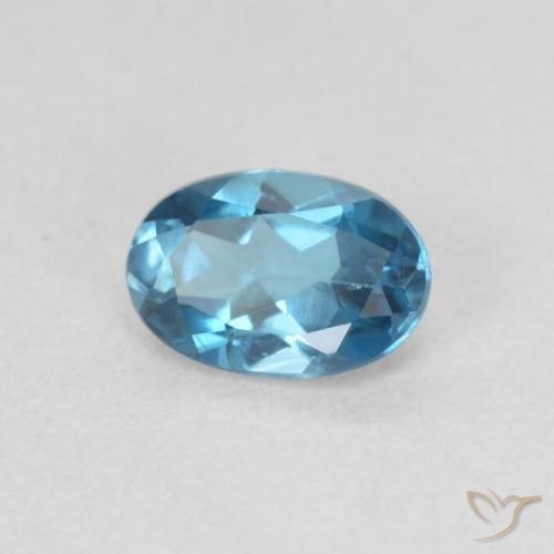 9,17 ctw natürlicher London Blau Topas, Oval, VVS-VS