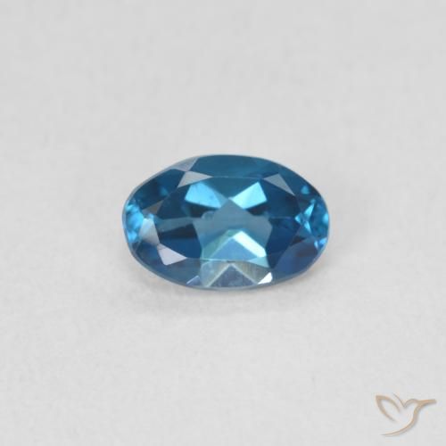 0.52ct Natürlicher London Blau Topas, Oval, VS