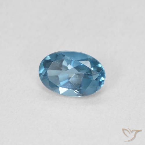 9,17 ctw natürlicher London Blau Topas, Oval, VS