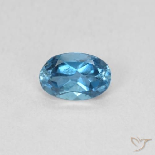 0.58ct Natürlicher London Blau Topas, Oval, VS