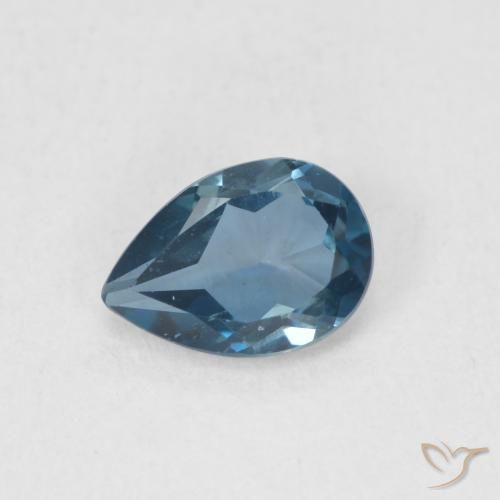 0.78ct Natürlicher London Blau Topas, Birnenform, VS