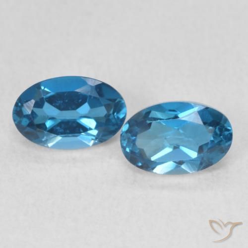 1.13ctw Natürlicher London Blau Topas, Oval, VS