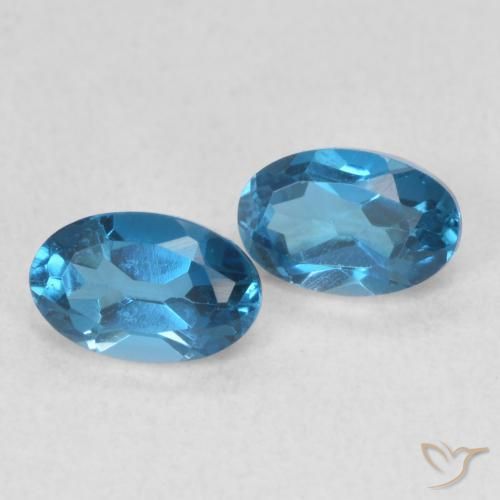 1.13 ct natürliche London Blau Topas-Edelsteine, Oval, VS
