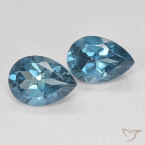 1.76 ct natürliche London Blau Topas-Edelsteine, Birnenform, VS