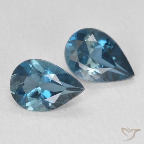 1.23 ct natürliche London Blau Topas-Edelsteine, Birnenform, VS