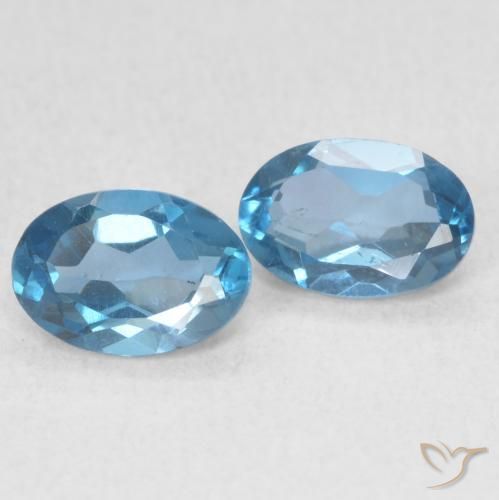 1.15 ct natürliche London Blau Topas-Edelsteine, Oval, VS