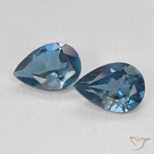 1.59 ct natürliche London Blau Topas-Edelsteine, Birnenform, VS