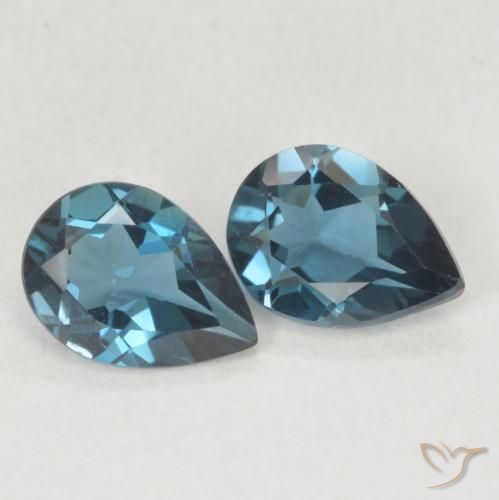 1.47 ct natürliche London Blau Topas-Edelsteine, Birnenform, VS