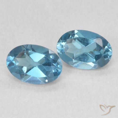 1.31 ct natürliche London Blau Topas-Edelsteine, Oval, VS