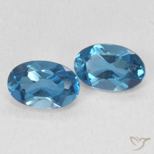 1.12 ct natürliche London Blau Topas-Edelsteine, Oval, VVS-VS