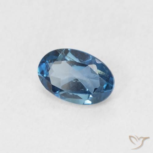 9,17 ctw natürlicher London Blau Topas, Oval, VVS-VS