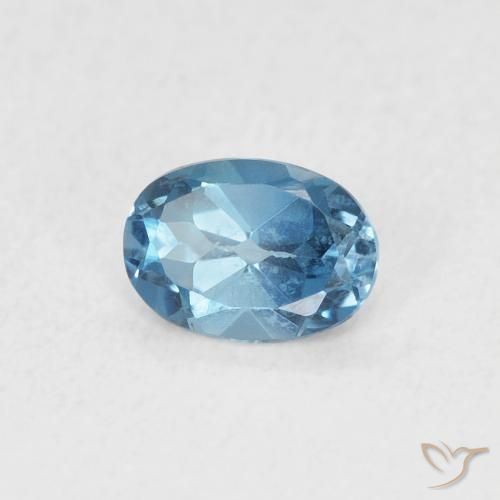 9,17 ctw natürlicher London Blau Topas, Oval, VVS-VS