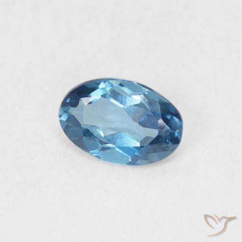 9,17 ctw natürlicher London Blau Topas, Oval, VVS-VS