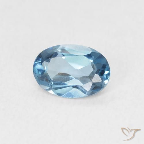 9,17 ctw natürlicher London Blau Topas, Oval, VVS-VS