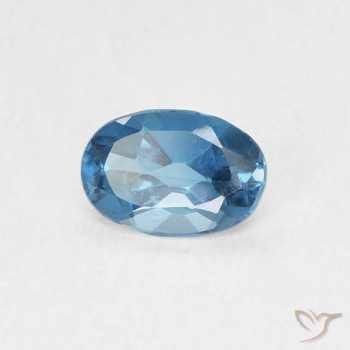 9,17 ctw natürlicher London Blau Topas, Oval, VVS-VS