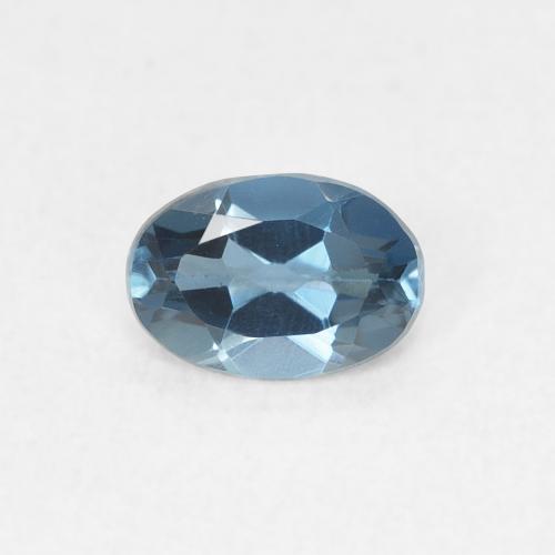 0.50ct Natürlicher London Blau Topas, Oval, VVS-VS