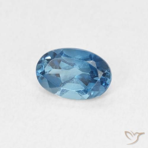 9,17 ctw natürlicher London Blau Topas, Oval, VVS-VS