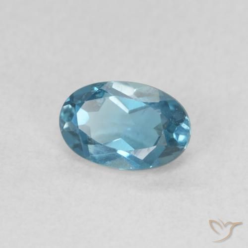 9,17 ctw natürlicher London Blau Topas, Oval, VVS
