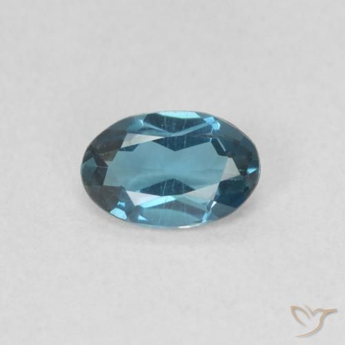 0.52ct Natürlicher London Blau Topas, Oval, VVS