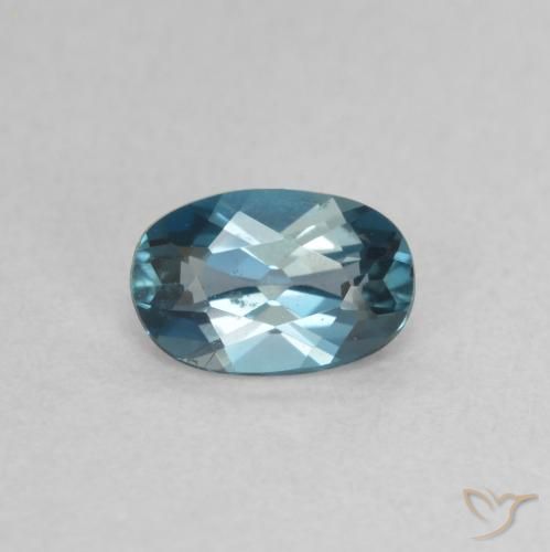 0.50ct Natürlicher London Blau Topas, Oval, VVS